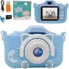 Digital Camera for Children, Cute Kids Camera with Front and Rear 48-Megapixel Cameras, 1080P HD, Easy Operation, 32GB Memory Card Included, 2.0 Inch IPS Screen, 8x Zoom, Shockproof, Cat Design