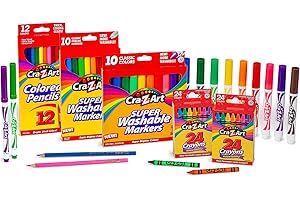Crazart Markers 100 Count Pip Squeaks Washable Markers, Art Supplies for Kids
