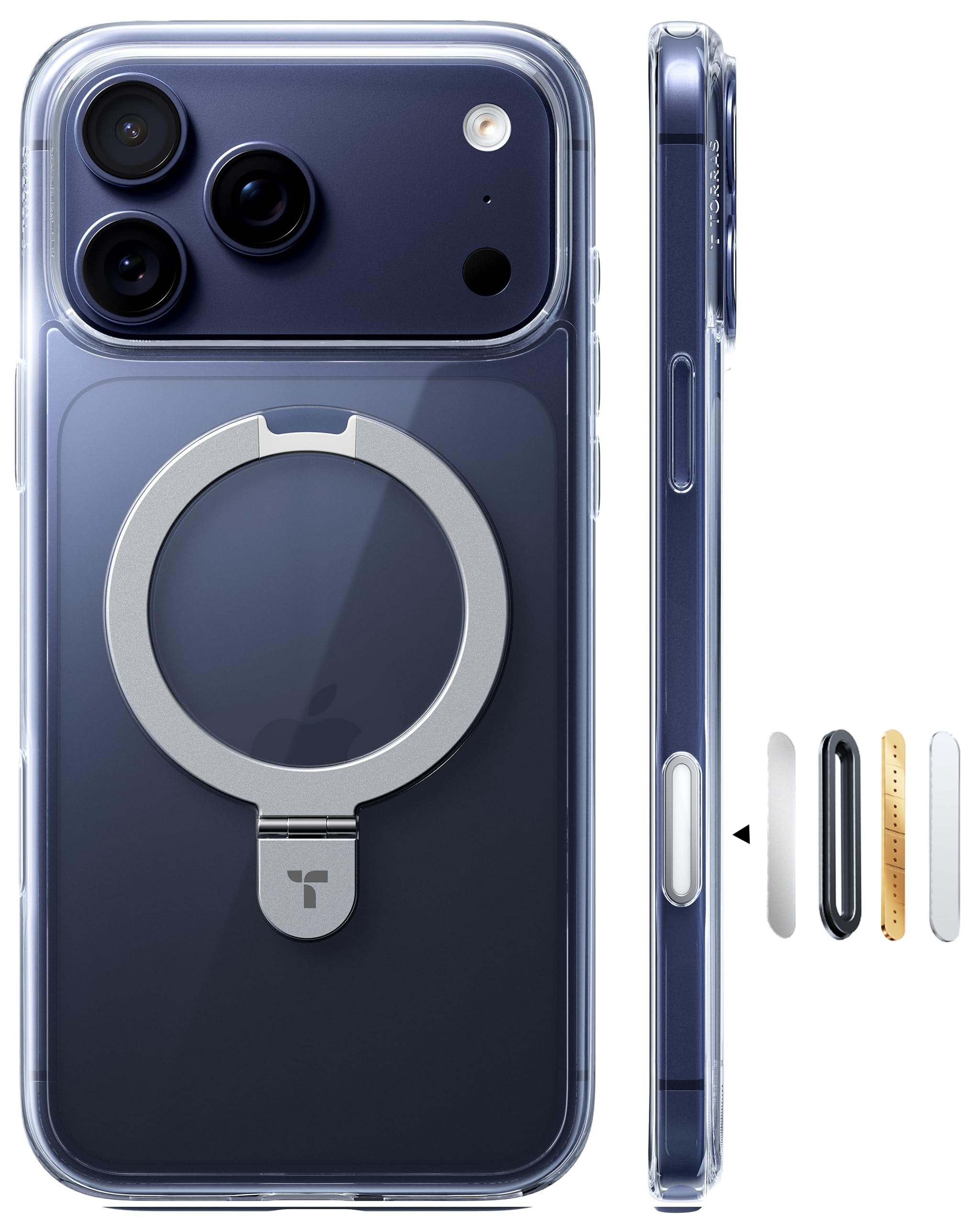 Amazon.com: TORRAS Ostand for iPhone 17 Pro Case Clear Magnetic