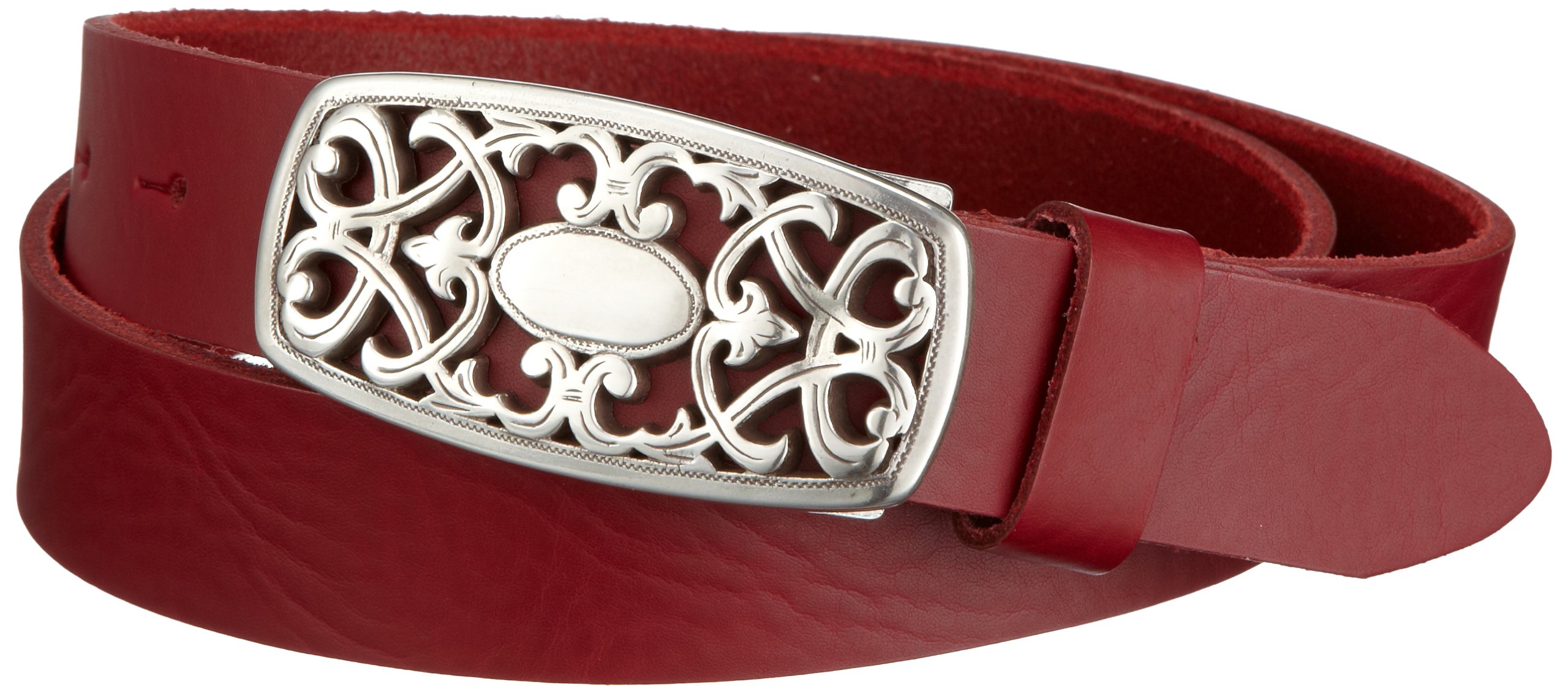 Cintura Donna In Pelle Morbida MGM - Larga 4 Cm - Fibbia Senza Nichel - Regolabile Con Sistema A Vite