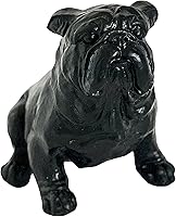 Vista 7 de Bellaa 23073 - Estatua de bulldog vintage, rústica, envejecida, mascota, estatuilla de popa, escultura de antigüedades, animales de granja, jardín