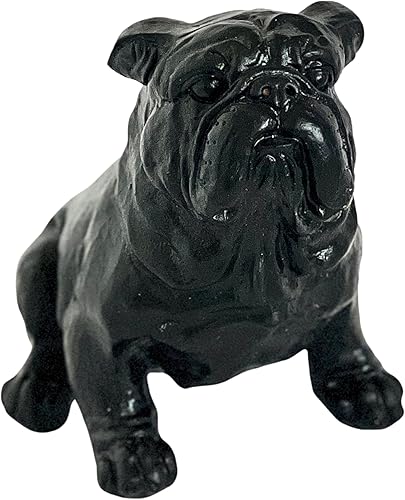 Miniatura 7 de Bellaa 23073 - Estatua de bulldog vintage, rústica, envejecida, mascota, estatuilla de popa, escultura de antigüedades, animales de granja, jardín