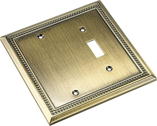 Vista 137 de Henne Bery Sunken Pearls - placa decorativa de pared para interruptor (Palanca simple, 2 unidades, níquel satinado)