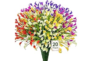 20 Bundles Artificial Flowers for Outdoors Fake Calla Lily Flowers