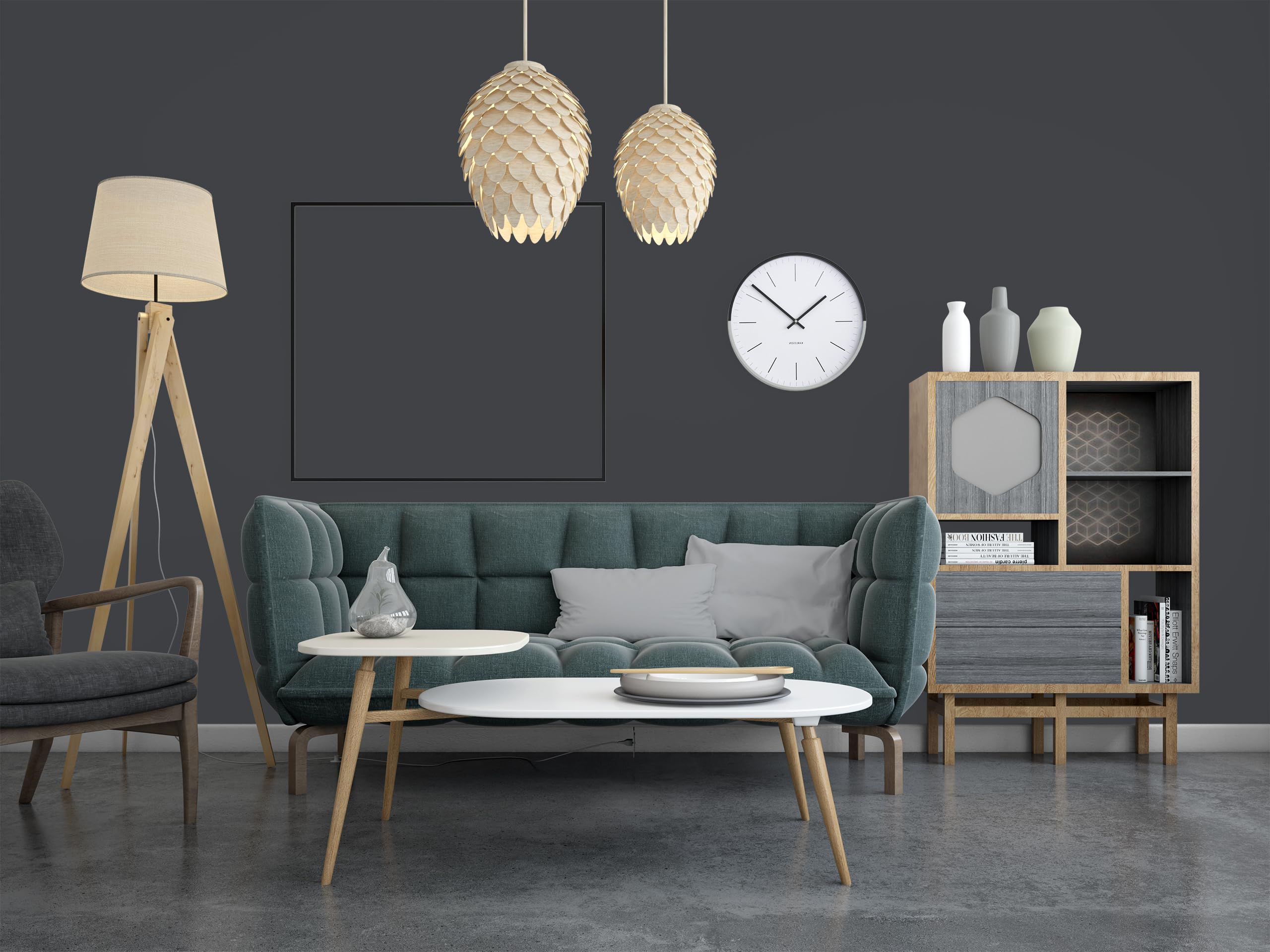 Keramikfarbe 5 L (ca. 35 m²) Schwarz - Wandfarbe, Deckenfarbe, matt, abwaschbar, Klasse 1, scheuerfest, Hohe Deckkraft, Küche Bad