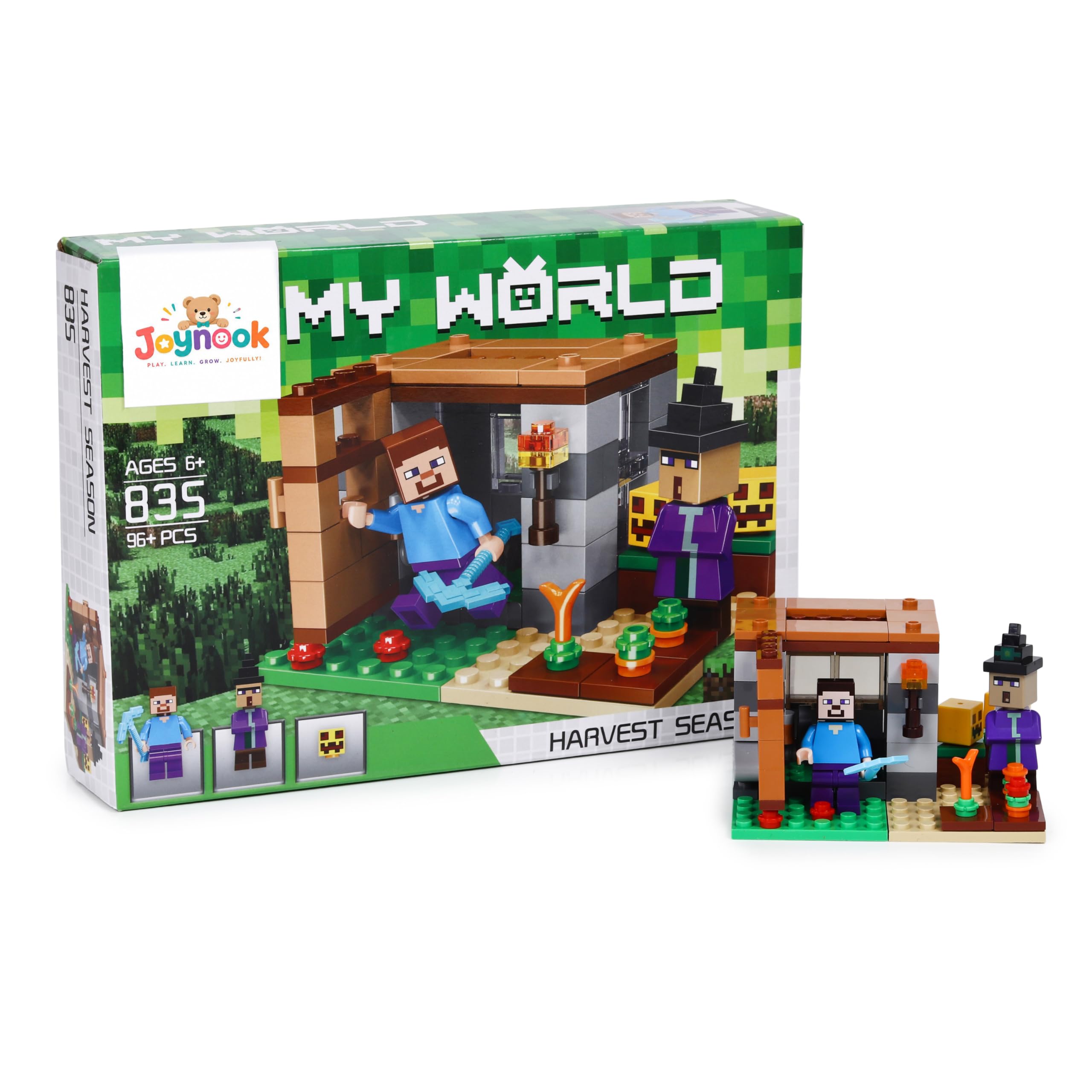 Myworld Building Blocks Set for Kids, Harvest Farm Adventure Construction Toy, 96+ Compatible Bricks, Creative STEM Educational Building Game, Multicolor Farm Play Set for Boys & Girls Age 6+-image-27