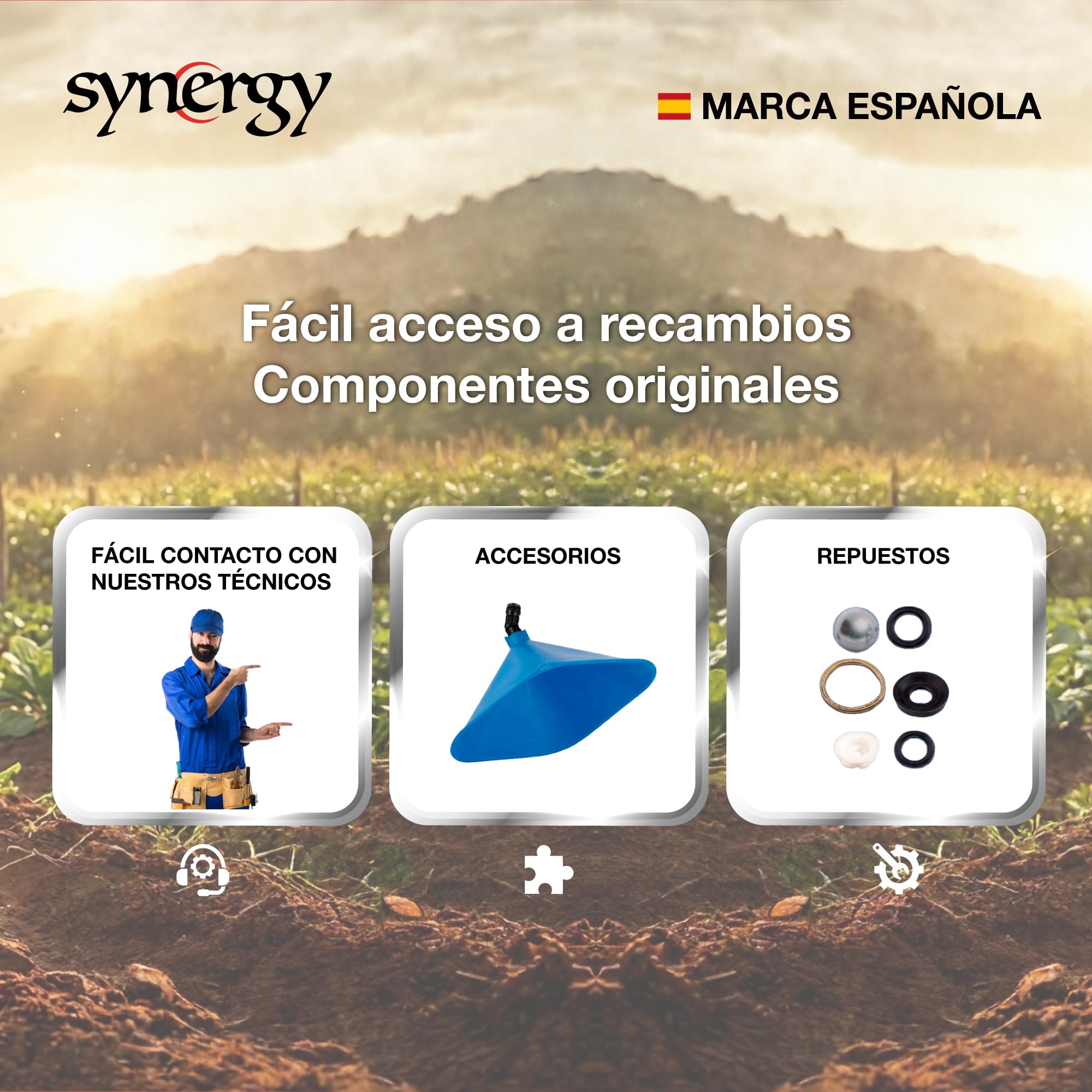 Synergy Mini Motoazada Gasolina 52cc 2CV – Motor 2 Tiempos – Ancho de Trabajo 26cm – 4 Cuchillas Reforzadas y Ruedas de Transporte – Modelo Groundwork