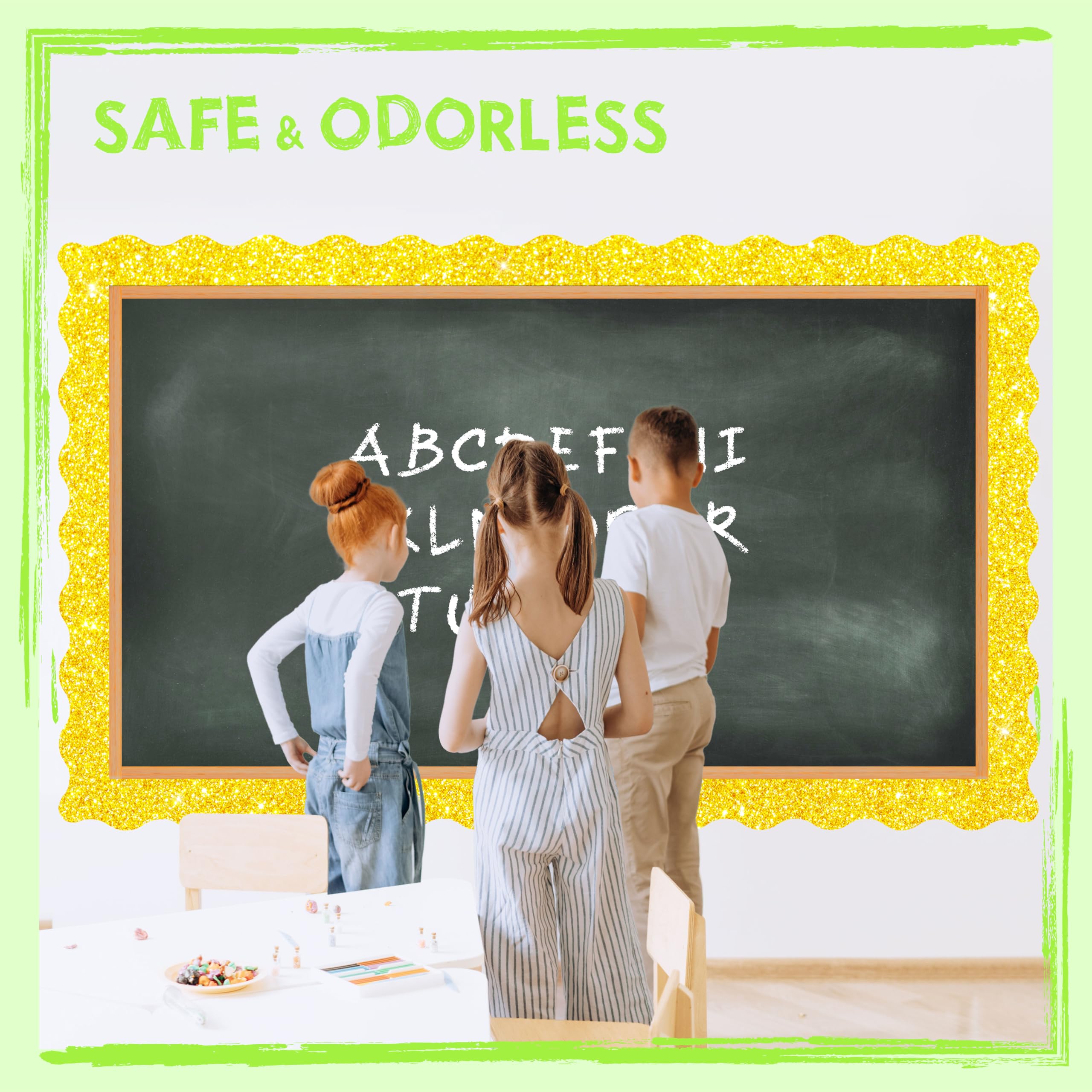 Bordas Para Quadro De Avisos 1,8m - Design Ondulado Brilhante Para Decoração