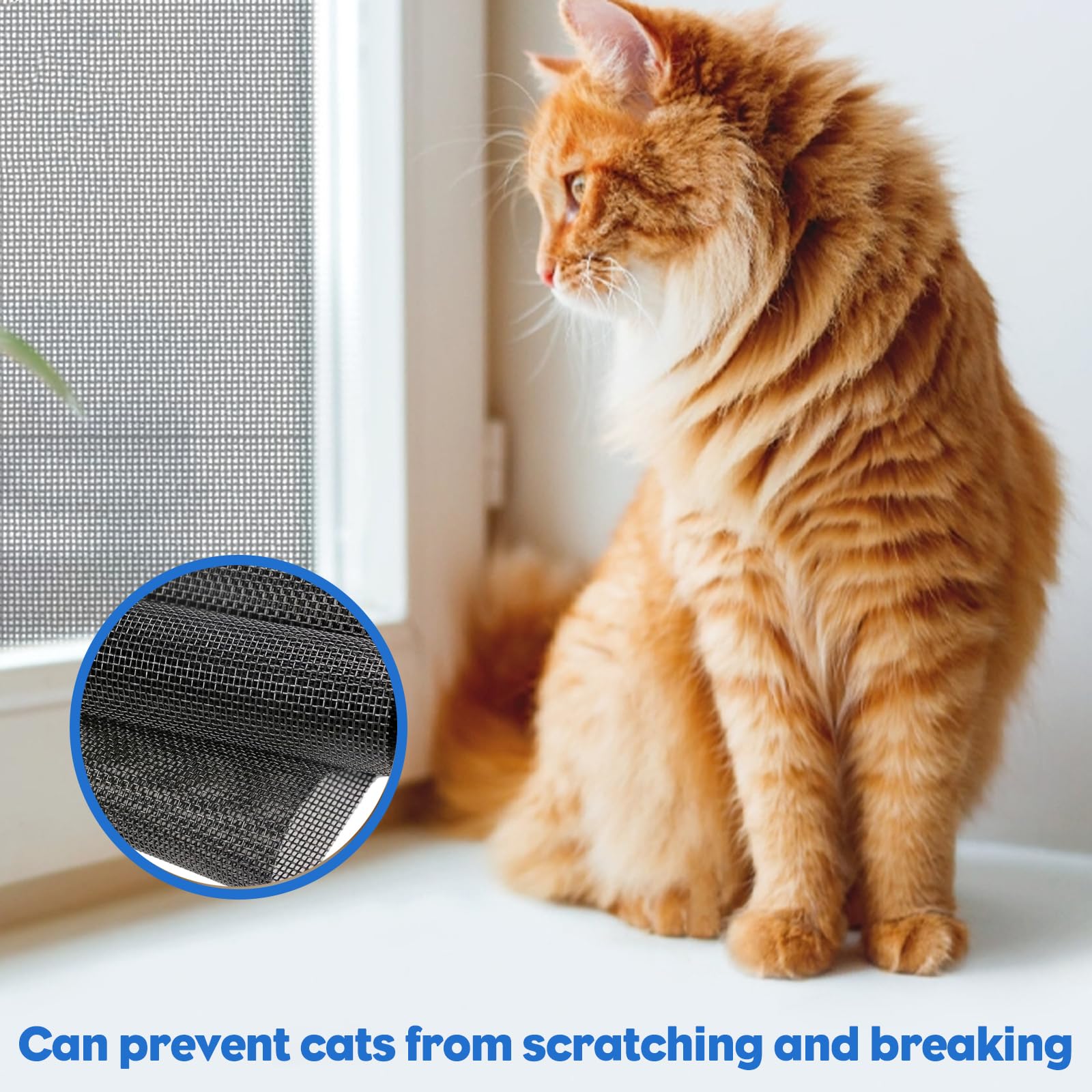 Jisrcha Moustiquaire Pour Fenêtre, En Fibre De Verre, Au Mètre