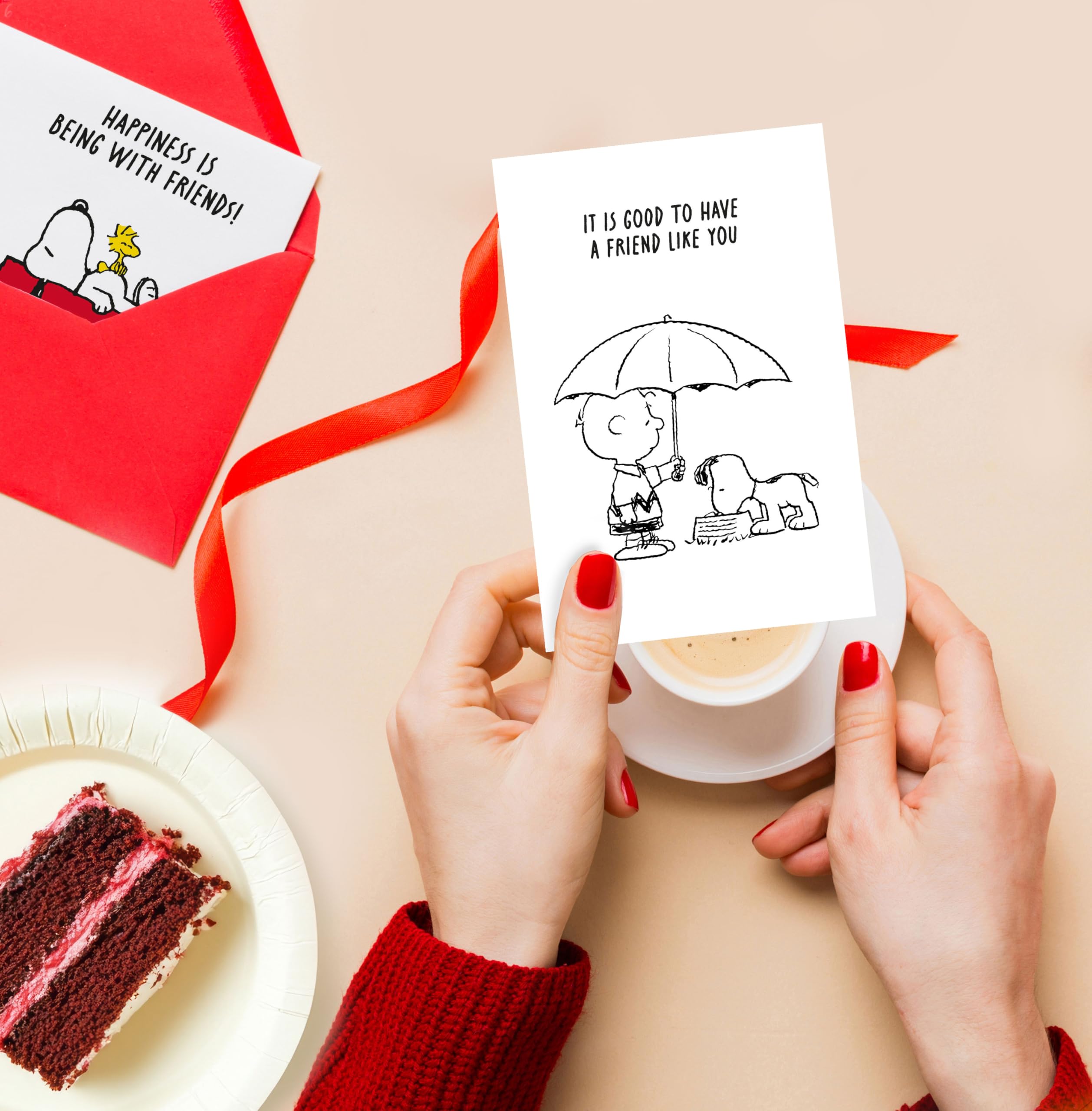 Braun & Company Snoopy Peanuts Woodstock Greeting Card - Original Licensed Design | 11.5 x 17 cm with Matching Envelope | Pack of 6 (5080-26004) - Image 2