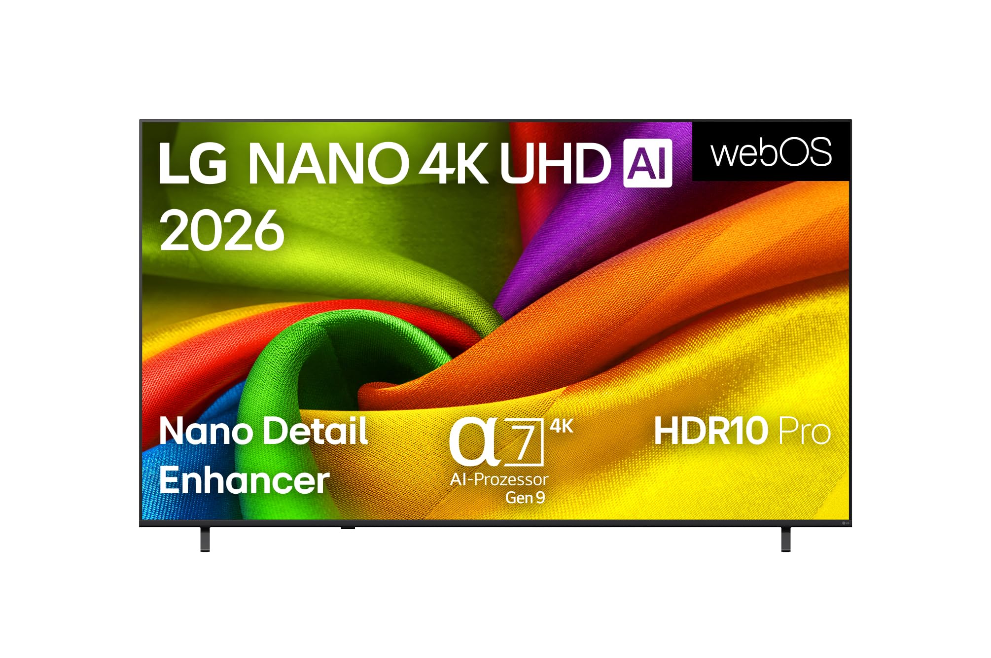 LG 55NU8E0B3LA TV 55 Zoll (139 cm) Nano 4K UHD TV (α7 Gen9 4K AI Prozessor, webOS 26, 60Hz (VRR bis zu 60Hz)) [Modelljahr 2026] [Energieklasse E]