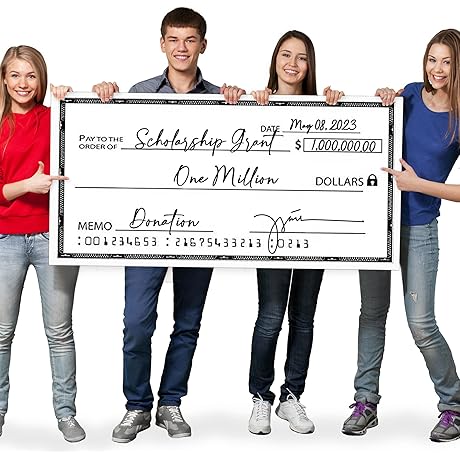 JJ CARE Giant Check [48" x 24"] - Extra-Large Dry Erase Blank...