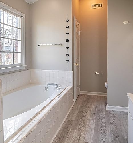 Miniatura 3 de OCIOLI Decoración de pared de fase lunar para colgar en la pared, decoración de pared con cadenas de metal para oficina, guardería, dormitorio,