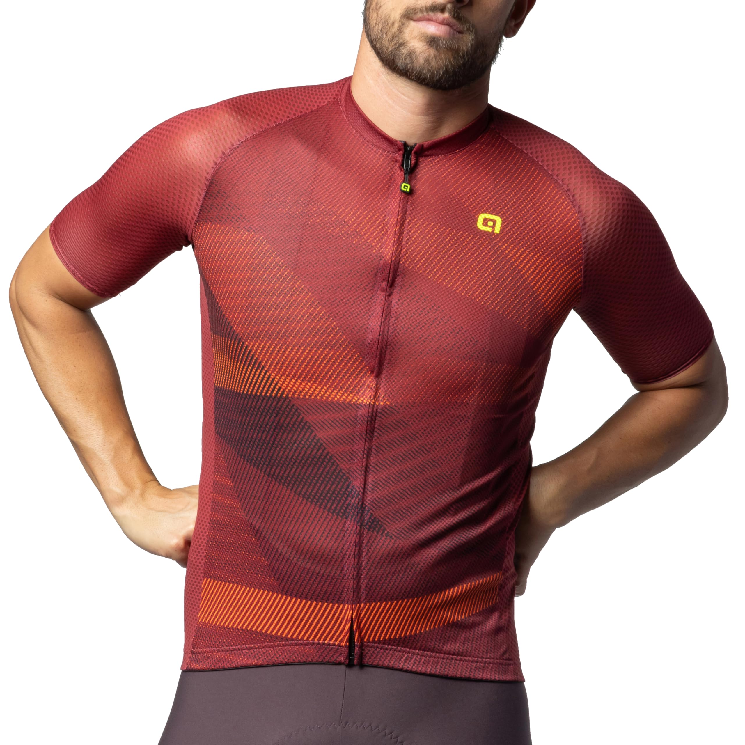 Alé Cycling Men's Pragma Connect Cycling Jersey, Bordeaux, XL