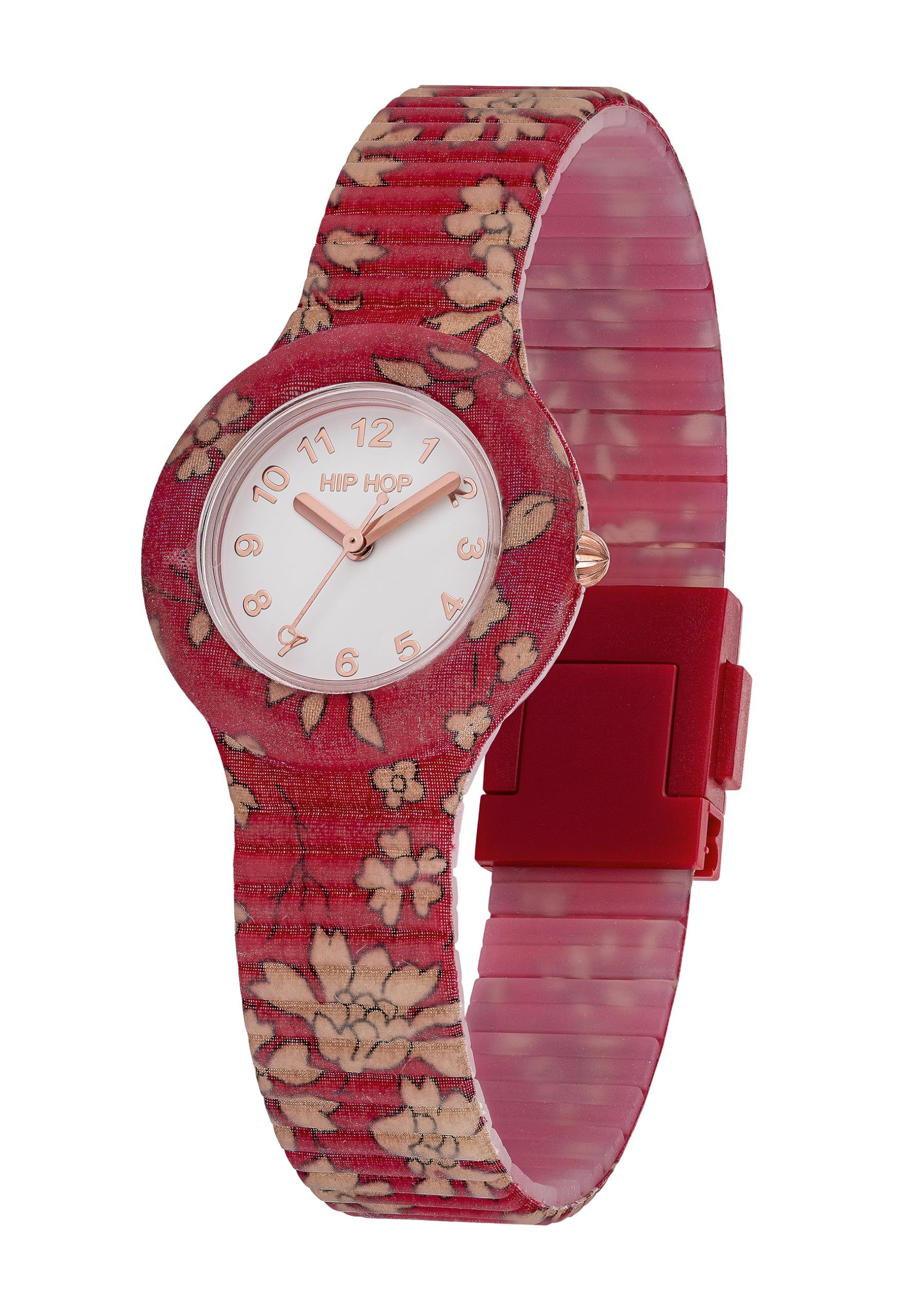 HIP HOP, Collezione Winter Blossom, Orologio Donna a Tema Fiori Invernali con Tessuti Liberty e Cinturino In Silicone, Resistente all'Acqua