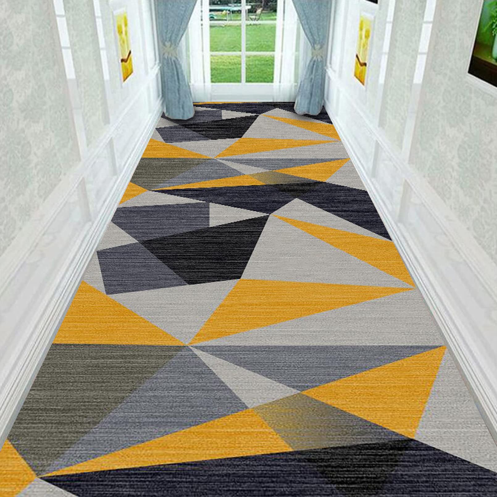 Tapis de couloir lavable et résistant AZMANI intérieur extérieur