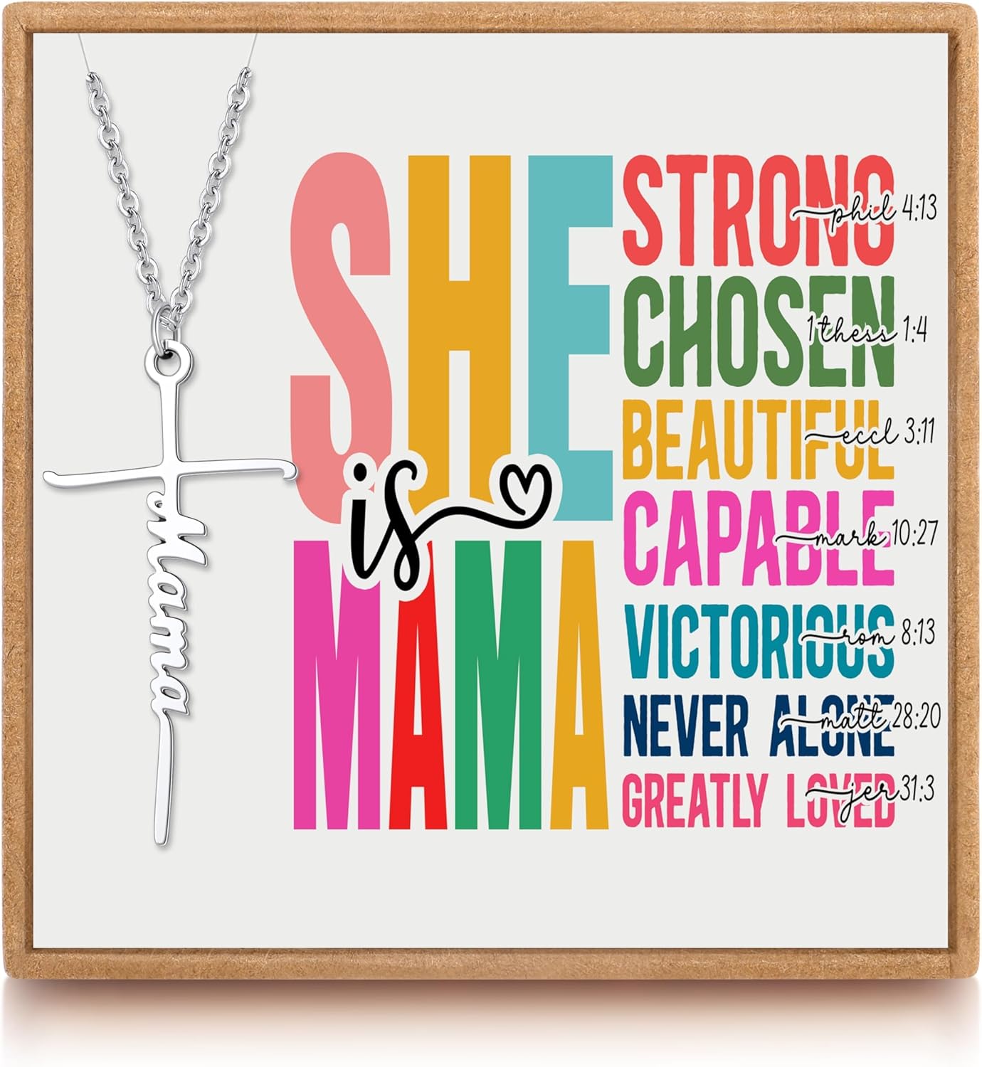 JoycuFF Mother's Day Birthday Religious Necklace Gifts for Women Cross Pendant Necklace for Mother Nana