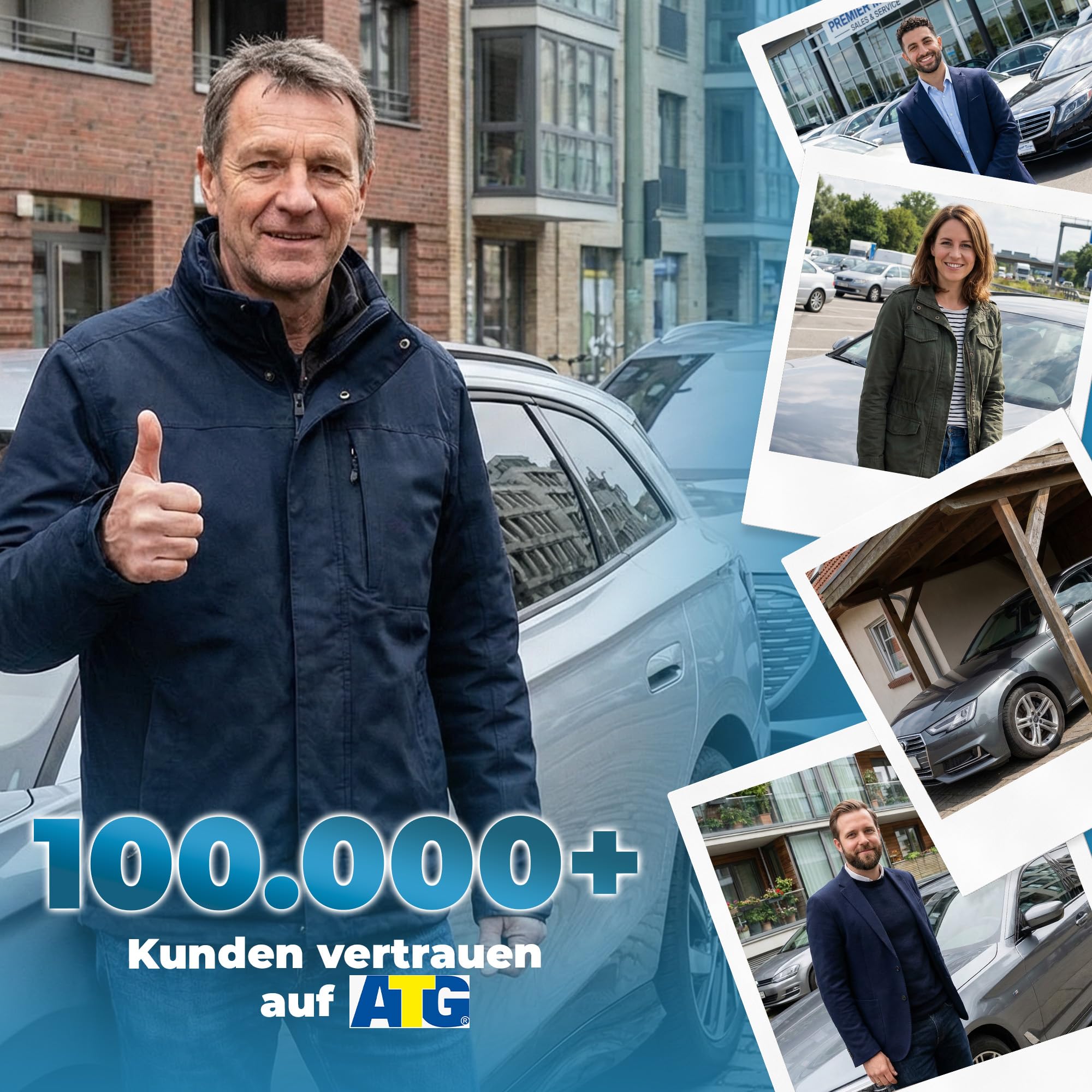 ATG Parkkralle Radkralle für Auto & Anhänger – Universelle Reifenkralle als Wegfahrsperre Auto – Diebstahlsicherung Anhänger für PKW, Wohnwagen, Wohnmobil & Motorrad – Reifenbreite 18–28 cm