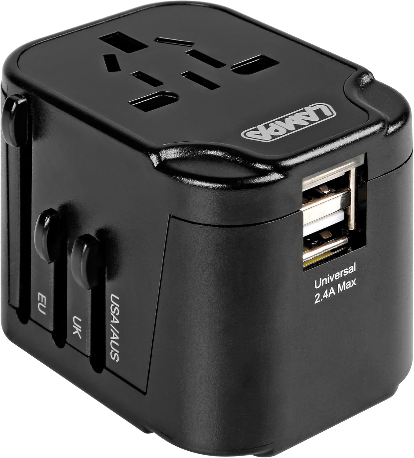 Travel Mate Elite, Adattatore Universale Da Viaggio + Caricatore Usb A 2 porty