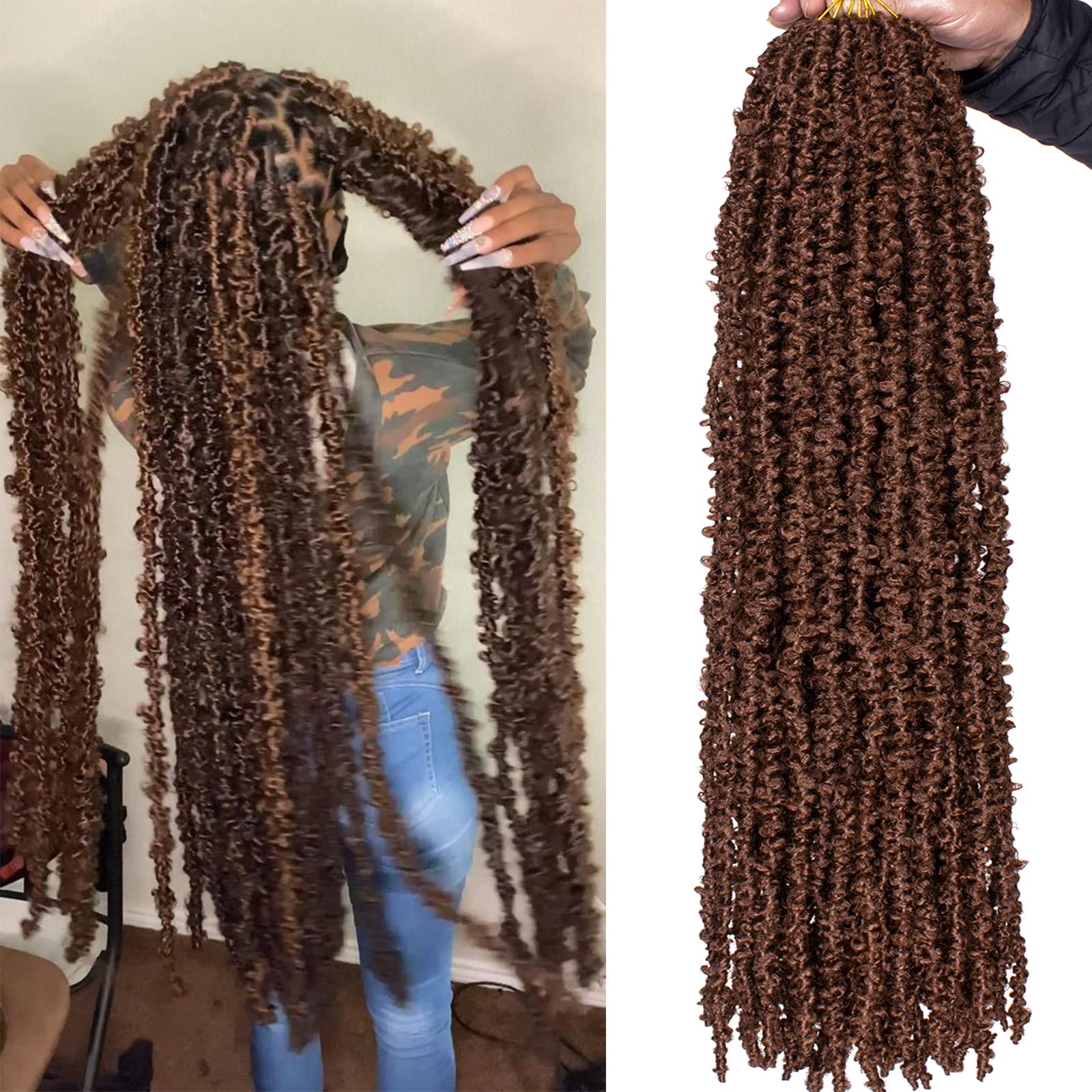 Buy ZRQ Butterfly locs Crochet Hair 30 inch Distressed Locs Crochet