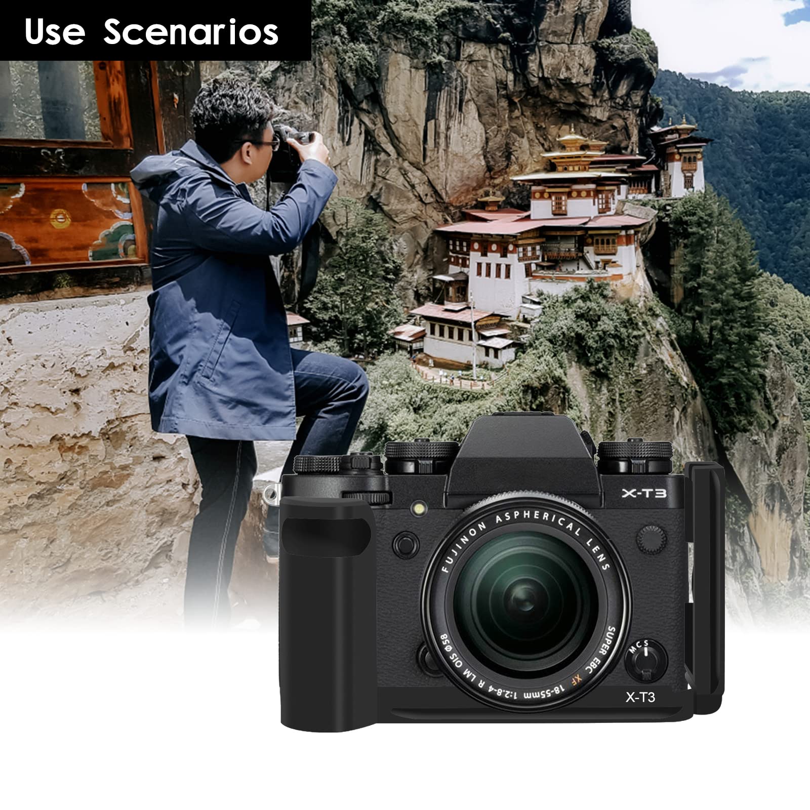 XT3 X-T3 L Plaque Poignée de Support pour Fuji