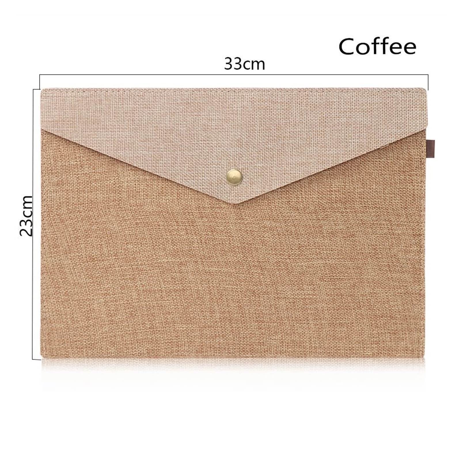 Torba na dokumenty do przechowywania Clipboard A4/A5 torba na dokumenty płócienne teczka z filcu teczka segregator prosty przenośny organizer studenci materiały pa 2 szt. trenery podkładka (kolor: Kawa L)