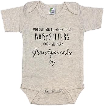 Pregnancy Announcement For Grandparents, Surprise Youre Going to be Babysitters