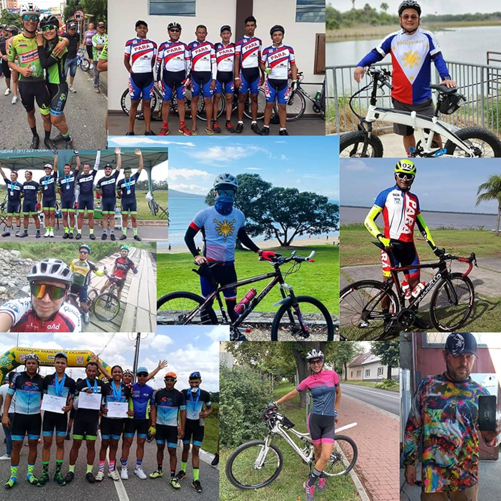 DELIGUO Maillot Cyclisme Homme Manches Courtes - Respirant, 3 Poches Arrière - Bandes Réfléchissantes - Design Brésil