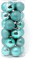 Vista 10 de allgala Bolas de Navidad 24 unidades de 2.33 pulgadas (6CM), bolas de adorno de Navidad preencordadas a prueba de roturas para árbol de Navidad - 4