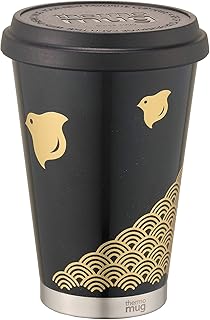 THERMO MUG (サーモマグ) フタ付きステンレスタンブラー 波千鳥(黒) 300ml 【漆】URUSHI MOBILE TUMBLER MINI UM-MB 1個 1個