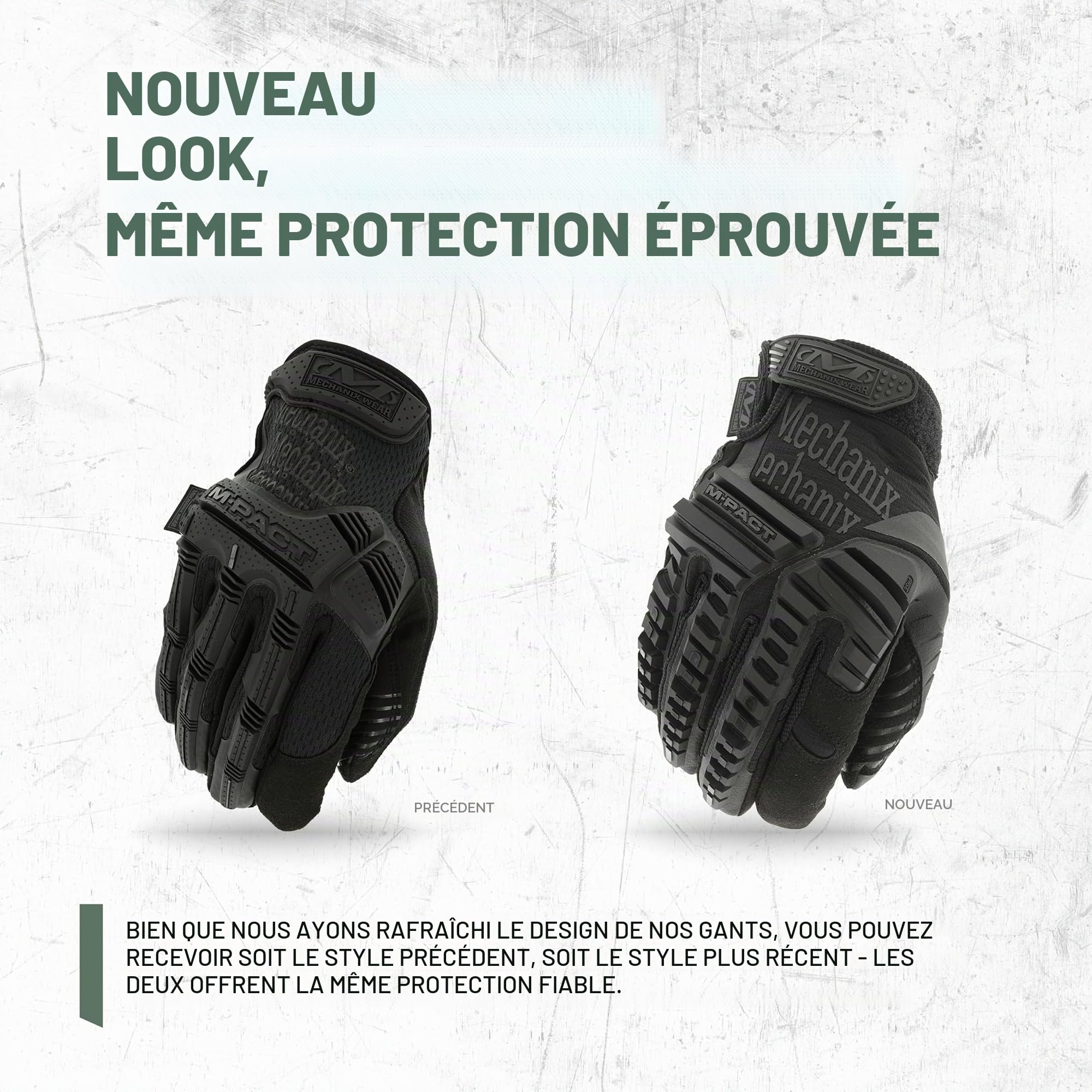 Mechanix Wear M-Pact Covert Gants Large Noir