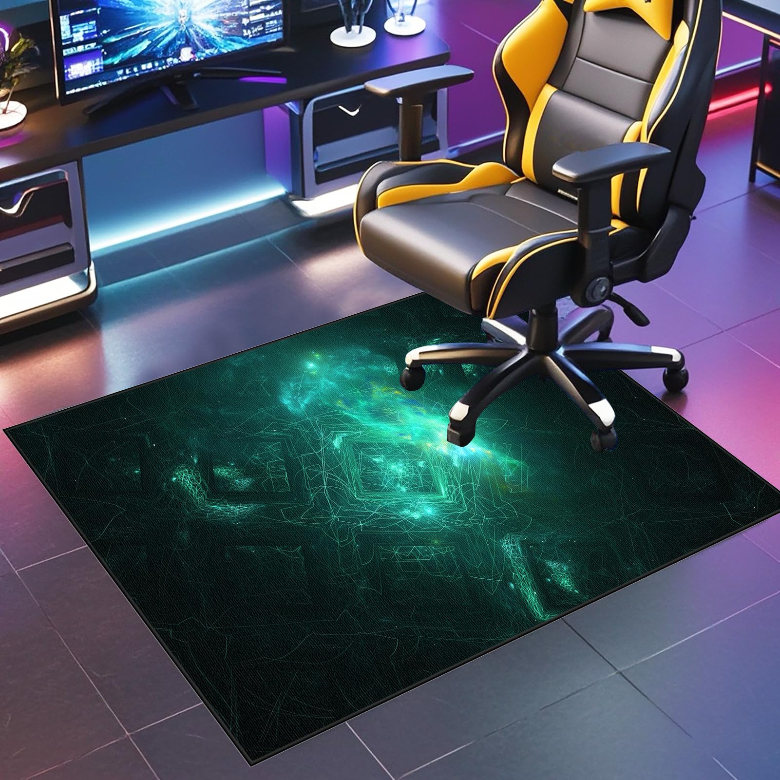 JaevKwzy Desk Chair Mat for Carpeted Floors Chair Mat Office Chair Mat for Hard Floor Gaming Chair Mat 70 x 100 cm Multi-Purpose Hard Floor Protector for Home and Office Non Slip Anti-scratch