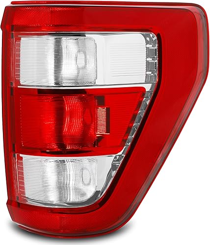 Luz trasera para Ford F150 F-150 XL 2021 2022 2023 21 22 23 lámpara de freno trasera derecha del lado del pasajero (borde cromado)