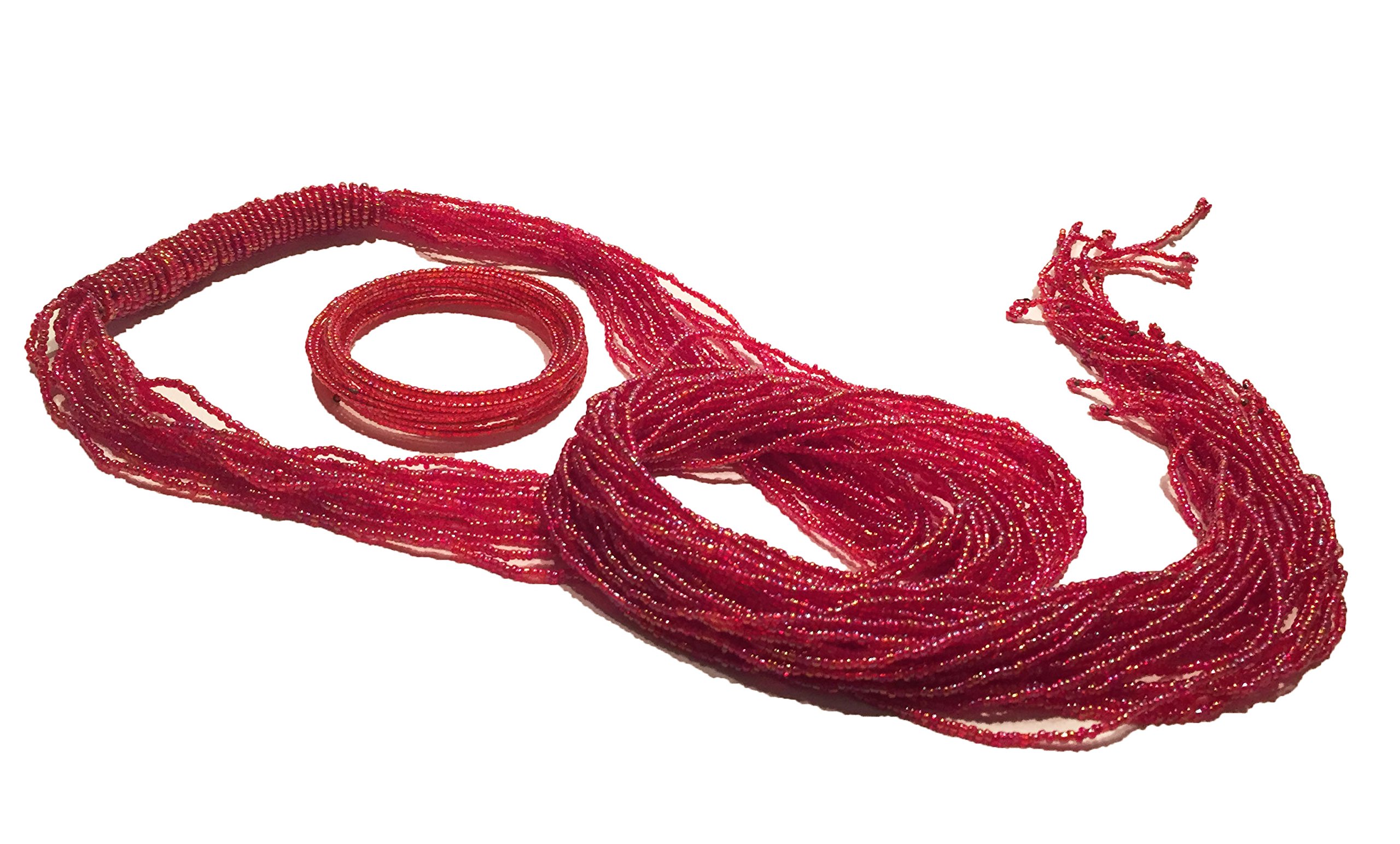 Versatile Beaded Necklace and Bracelet Set in Various Colours Handmade in Kenya