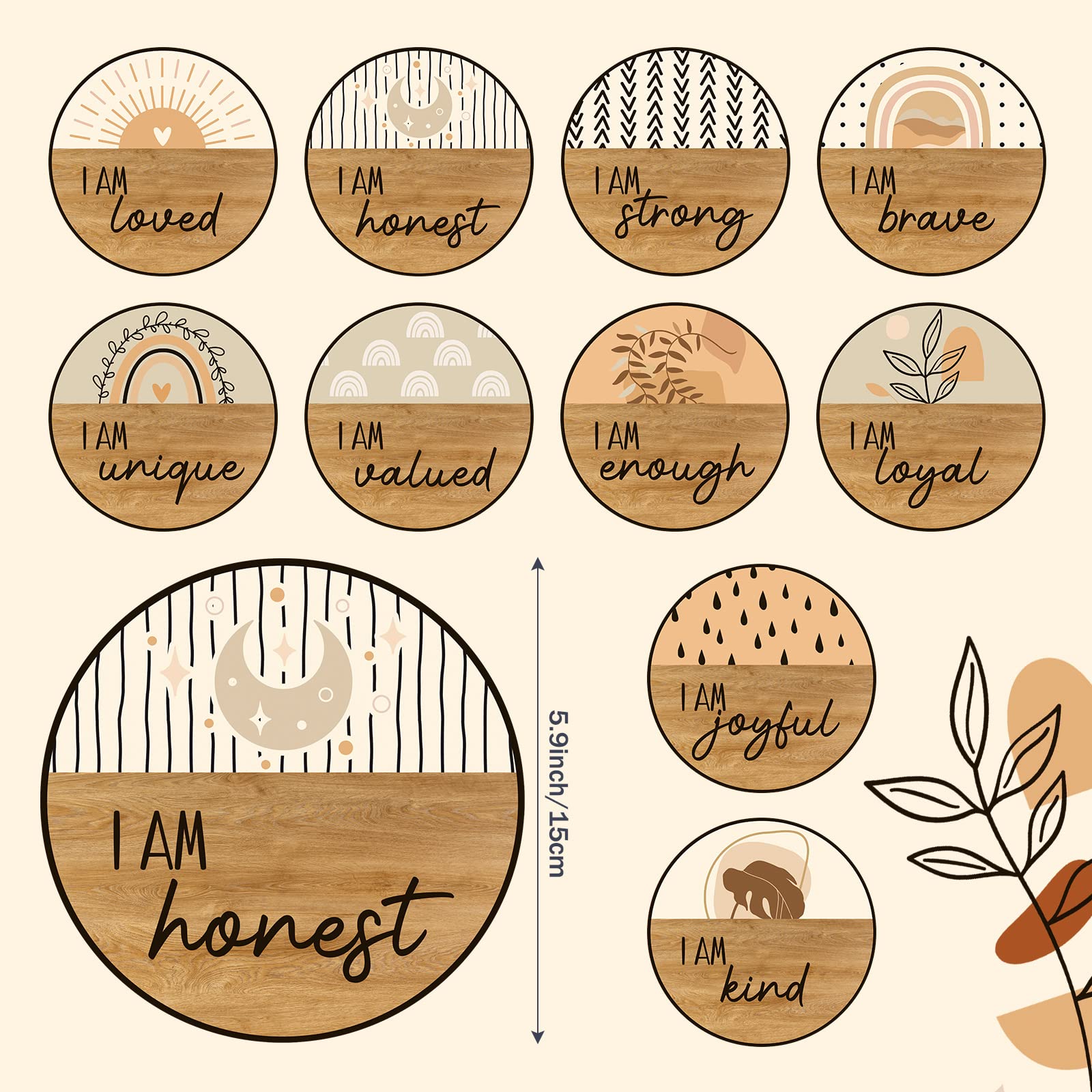 40 Motivations-Sprüche Als Pinnwand-Deko – Boho-Design, 15,2 Cm, Für Klassenzimmer Oder Büro