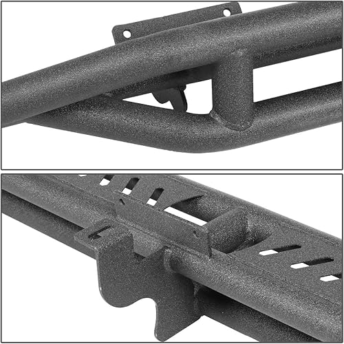 Miniatura 3 de DNA MOTORING Estribos de 6 pulgadas compatibles con 18-22 Wrangler JL Unlimited 4-Dr, barras Nerf con revestimiento de polvo, STEPB-ZTL-8140-BK
