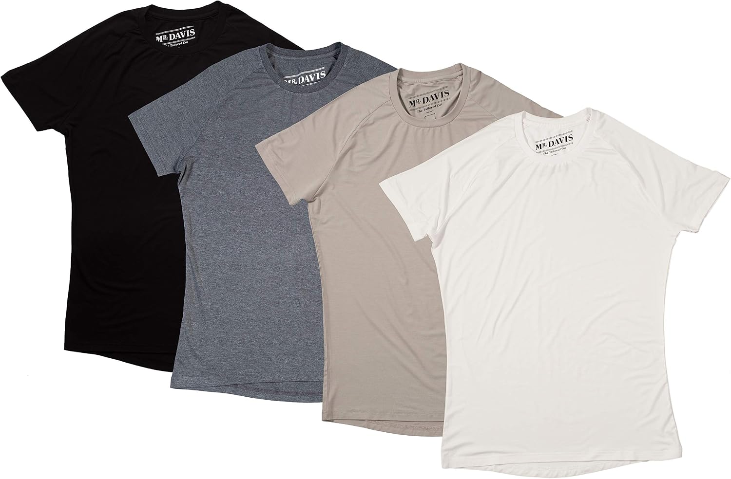 Mr. Davis Bamboo Viscose Tailored Crew Men's Undershirt Variety 4 Pack