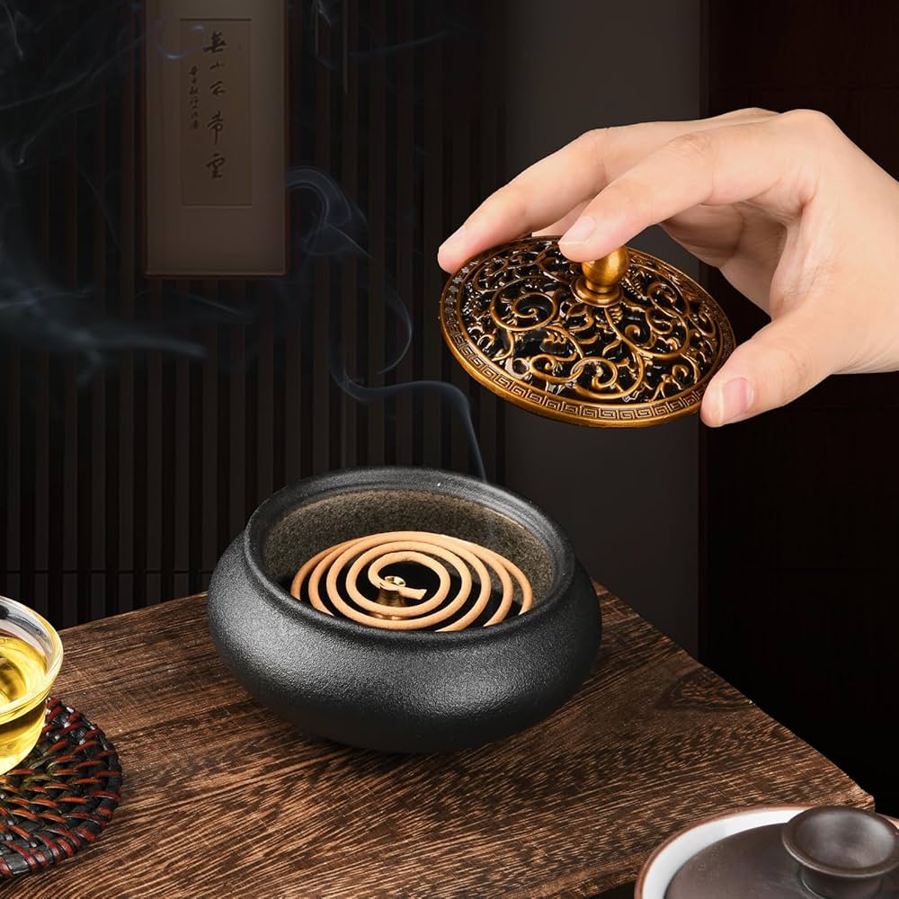 彫刻・オブジェ Richardson Ceramic Incense Burner White White