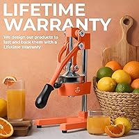 Vista 8 de Zulay - Exprimidor de limón y lima de metal comercial, de alta calidad, resistente, exprimidor de jugos manual