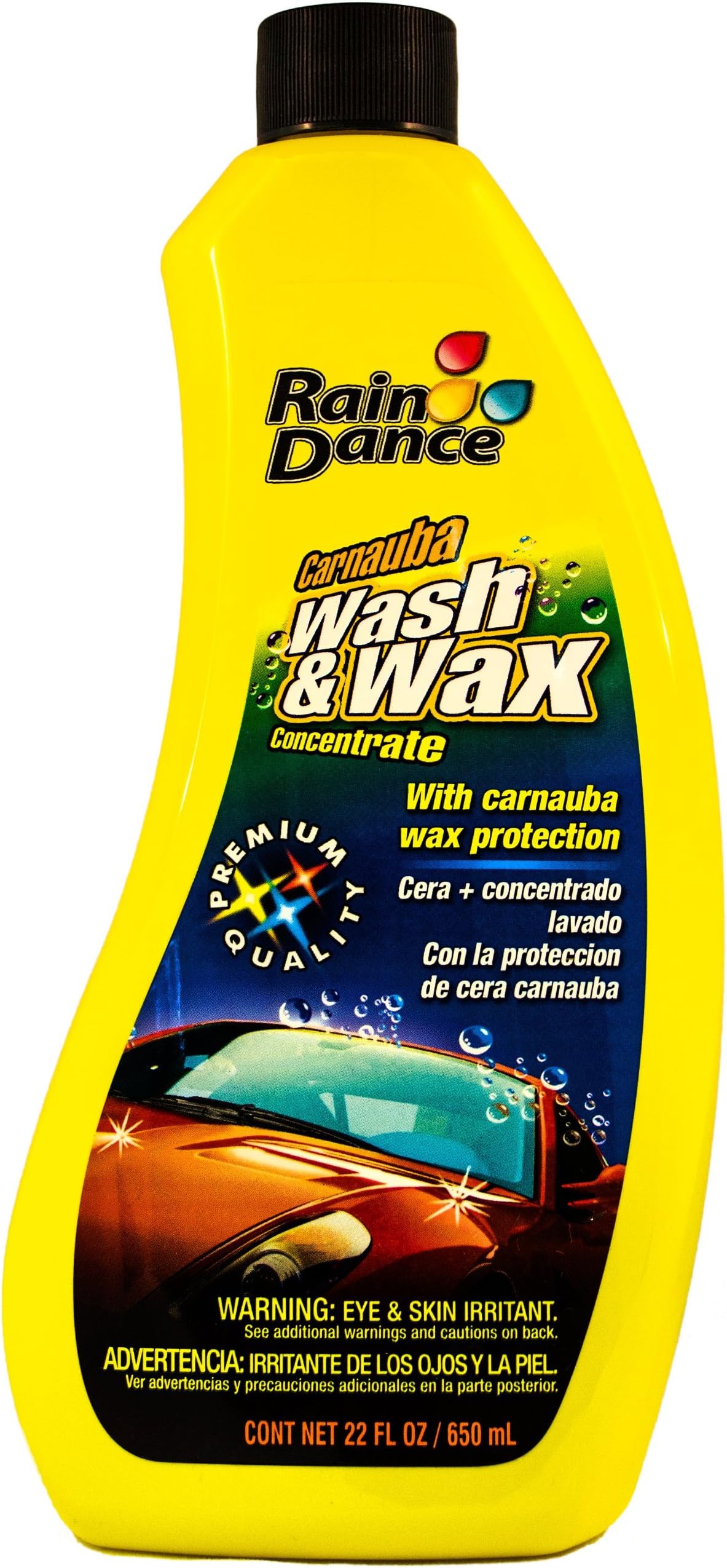 Rain Dance 2624 Car Wash and Wax with Carnauba, 22 fl oz, Case of 6