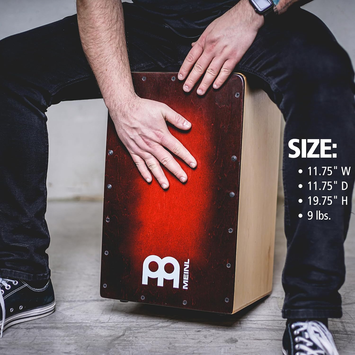 Snarecraft Cajon Box Drum with Internal Snares and Bass Tone for Acoustic Music — MADE IN EUROPE — Play with Your Hands, Baltic Birch, 2-YEAR WARRANTY