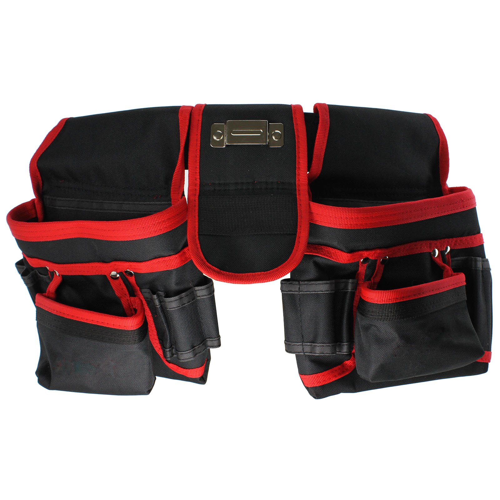 SPARES2GO, cintura doppia resistente con 20 tasche per attrezzi da falegname, carpentiere, muratore, marsupio per chiodi