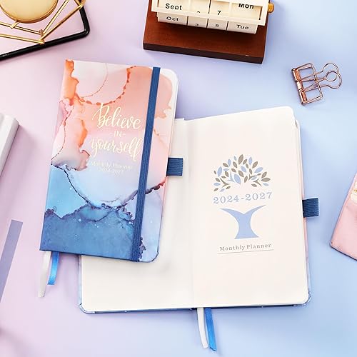 Miniatura 7 de Agenda de bolsillo 2024-2027, planificador de bolsillo (36 meses) con 60 páginas de notas, julio de 2024 a junio de 2027, 6.6 x 3.9 pulgadas,