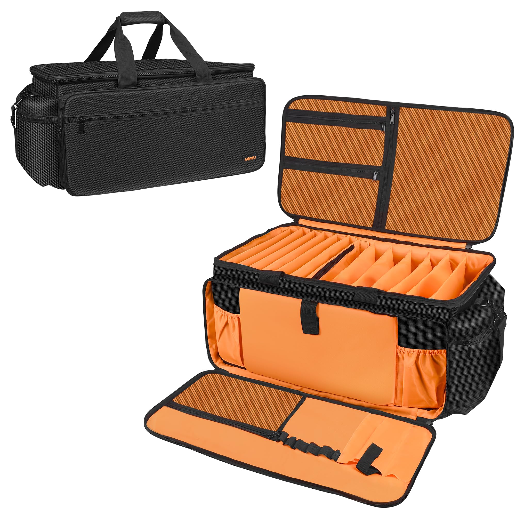 DJ Gear Gig Bag High Capacity DJ Kabel File Bag mit Multifunktionstaschen und Abnehmbarer gepolsterter Boden Reise Gig Bag für Kabel Sound Equipment DJ Gear Outdoor