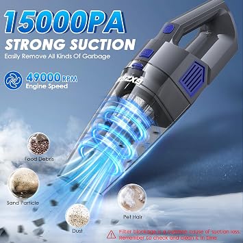Gxzsk Handheld Vacuum Cordless, Hand Held Car Vacuum Cleaner, Hand Vacuum