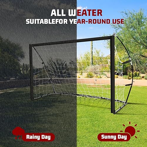 Miniatura 5 de Portable Soccer Goal for Backyard, Kids Youth Adults Soccer Goal Set with Net + Ground Stakes, Soccer Target and Agility Speed Training Equipment