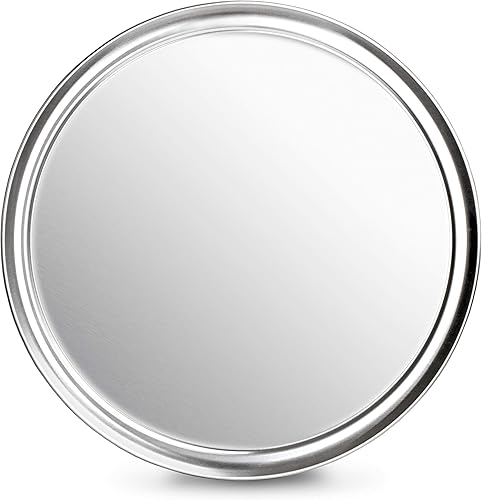 Miniatura 4 de New Star Foodservice 50875 - Bandeja para pizza, borde ancho, aluminio, 10 pulgadas, paquete de 6