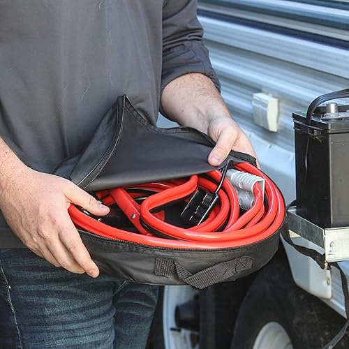 Miniatura 5 de Dumble Cables de puente resistentes de 800 amperios máximo, paquete de 3 unidades de calibre 1 de 30 pies de conexión rápida para automóvil o camión