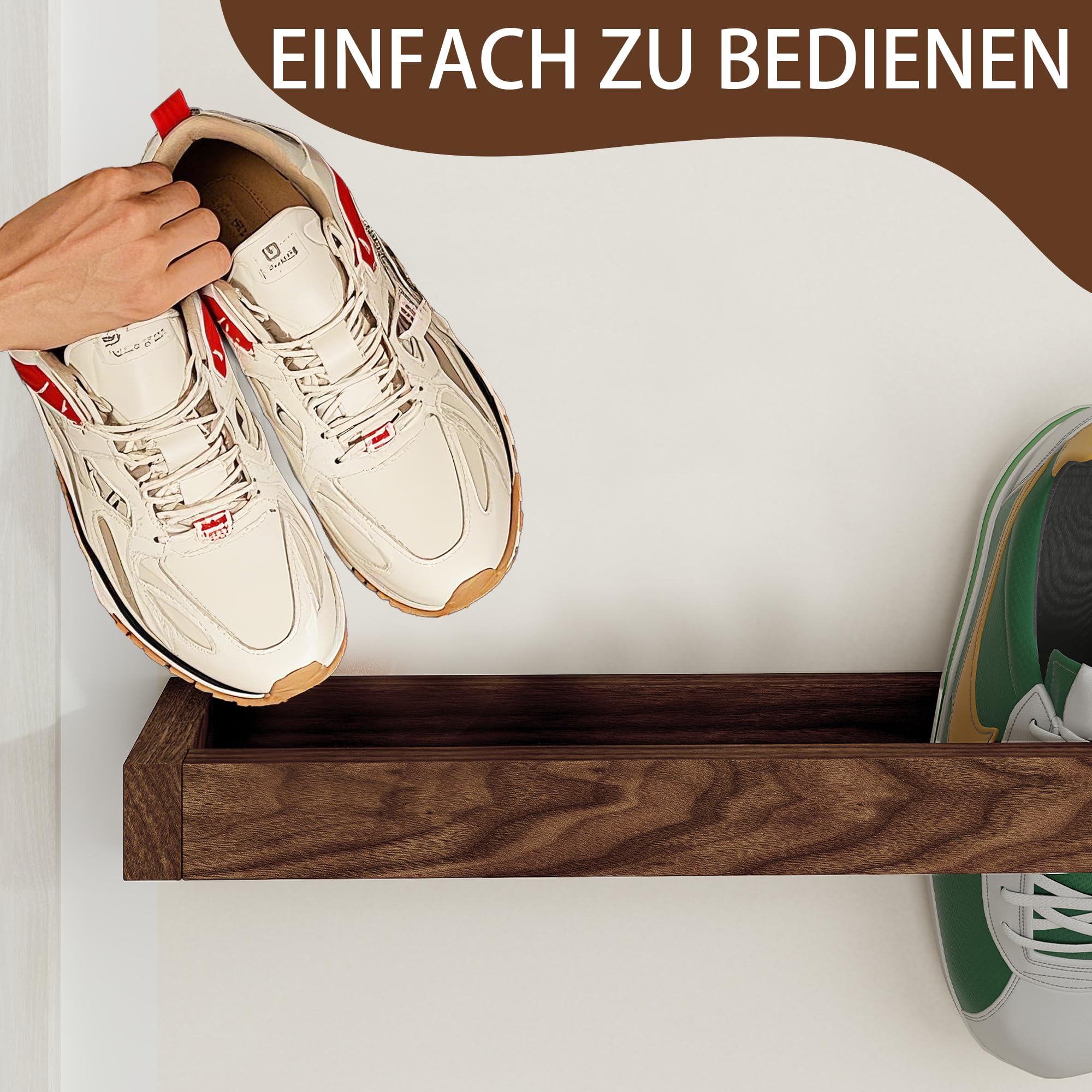 bimiti Schuhregal zur Wandmontage, 4 Stück Wand Schuhschrank Schuhhalter Hängen Aufbewahrungsregal Wandregal, Tür-Schuhaufhänger Schuhschränke Schuhaufbewahrung Schuhregale für Eingangstür