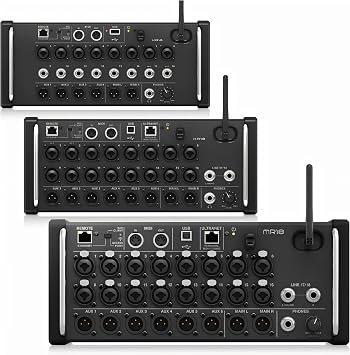 DJ Mixer, XR18/MR18 Rack Mount Professional Digital Mixer Built-in Wifi DSP Mixer DJ Recording Studio with USB Recorder
